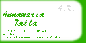 annamaria kalla business card